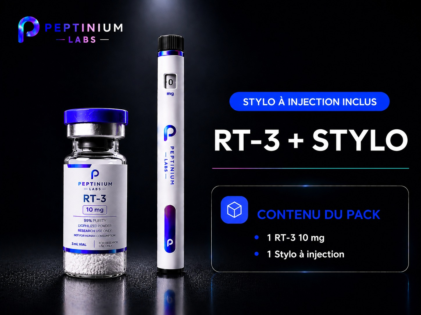 Flacon Stylo + RT-3 10 mg — Research Use Only