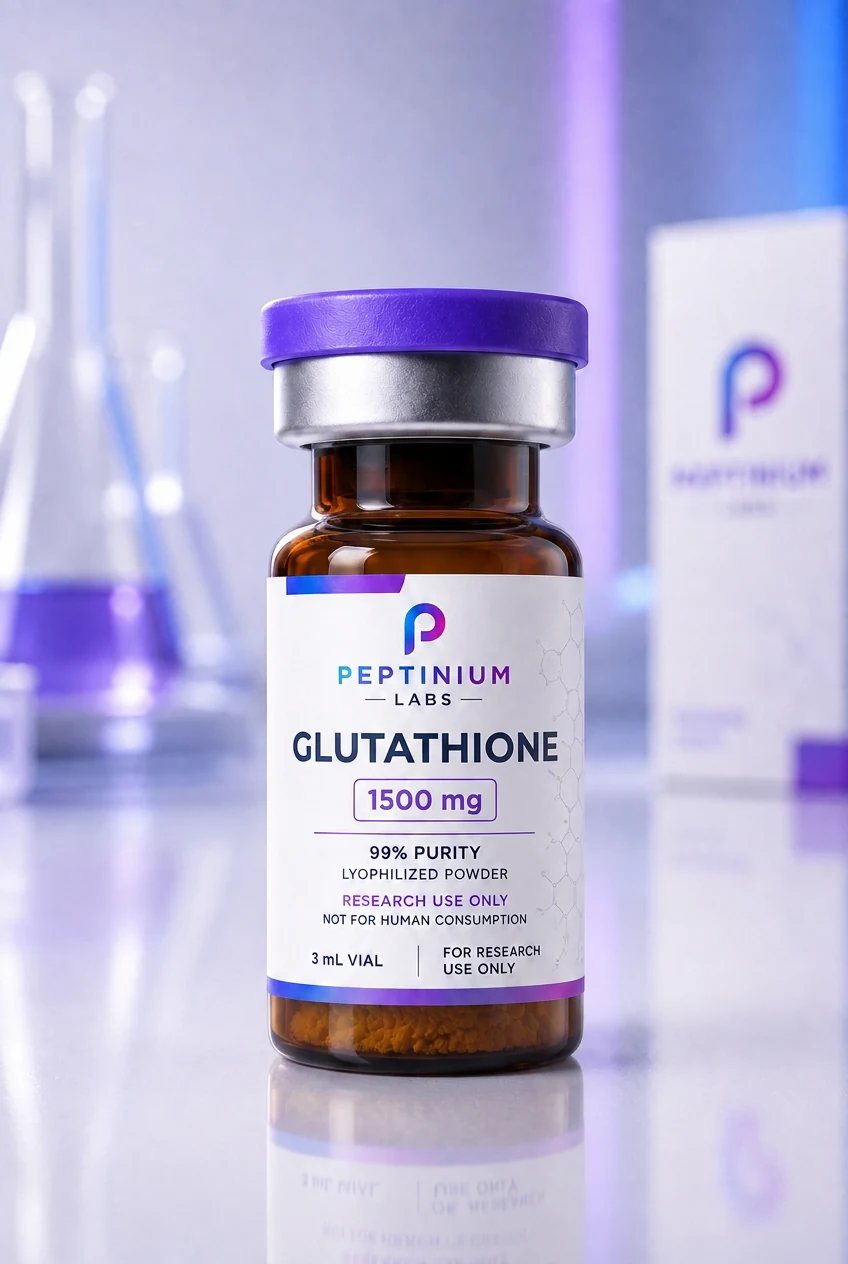Flacon Glutathion 1500 mg — peptide de recherche Peptinium Labs (Research Use Only)