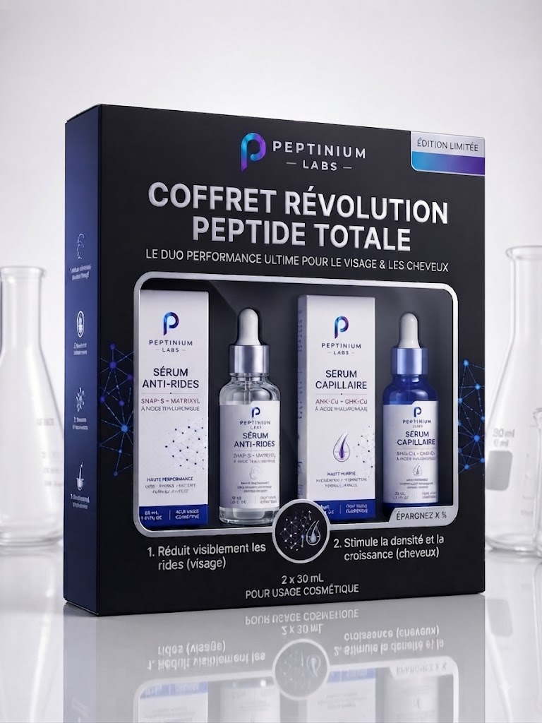 Flacon Pack Duo Sérums — Anti-Rides + Capillaire 2 × 30 mL — peptide de recherche Peptinium Labs (Research Use Only)