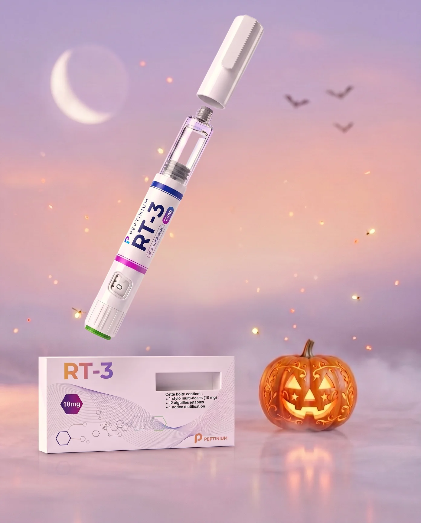 Stylo RT-3 (R3, pré-rempli multi-doses) — peptide de recherche (RUO), Peptinium Labs